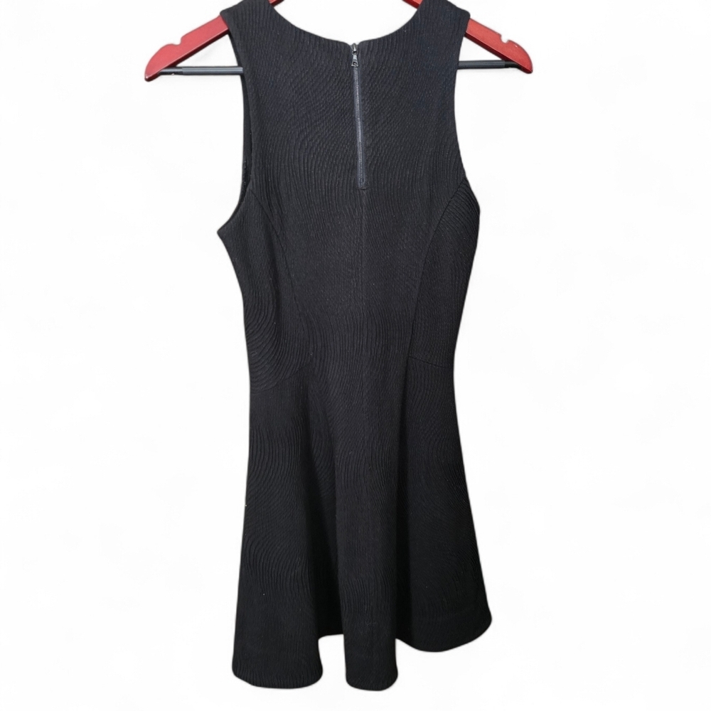 Rag & Bone Black Textured Fit & Flare Dress | XS - Picture 3 of 7